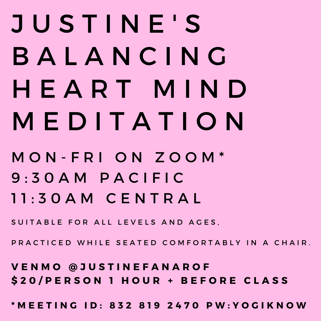 justine fanarof balancing heart mind meditation all levels comfort rest relaxation relax peace ease breath