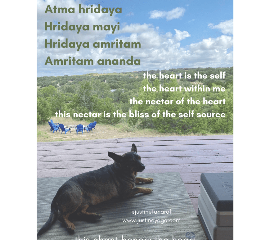heart self care mantra blessing yoga meditation Justine Fanarof