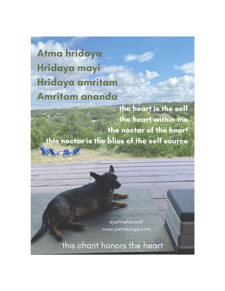 heart self care mantra blessing yoga meditation Justine Fanarof